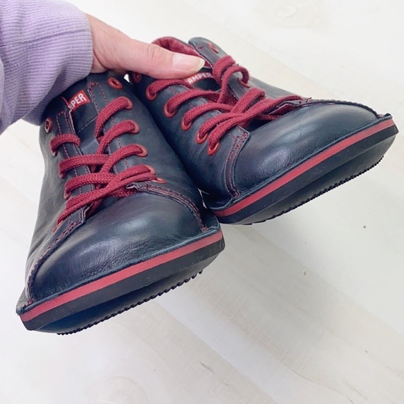 Sold Camper Beetle 18648 Mens Black Red Leather - Picture 6 of 14